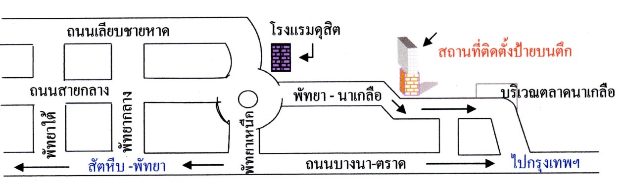 ป้ายโฆษณาพัทยานาเกลือ(ข้างตึก) รูปที่ 3